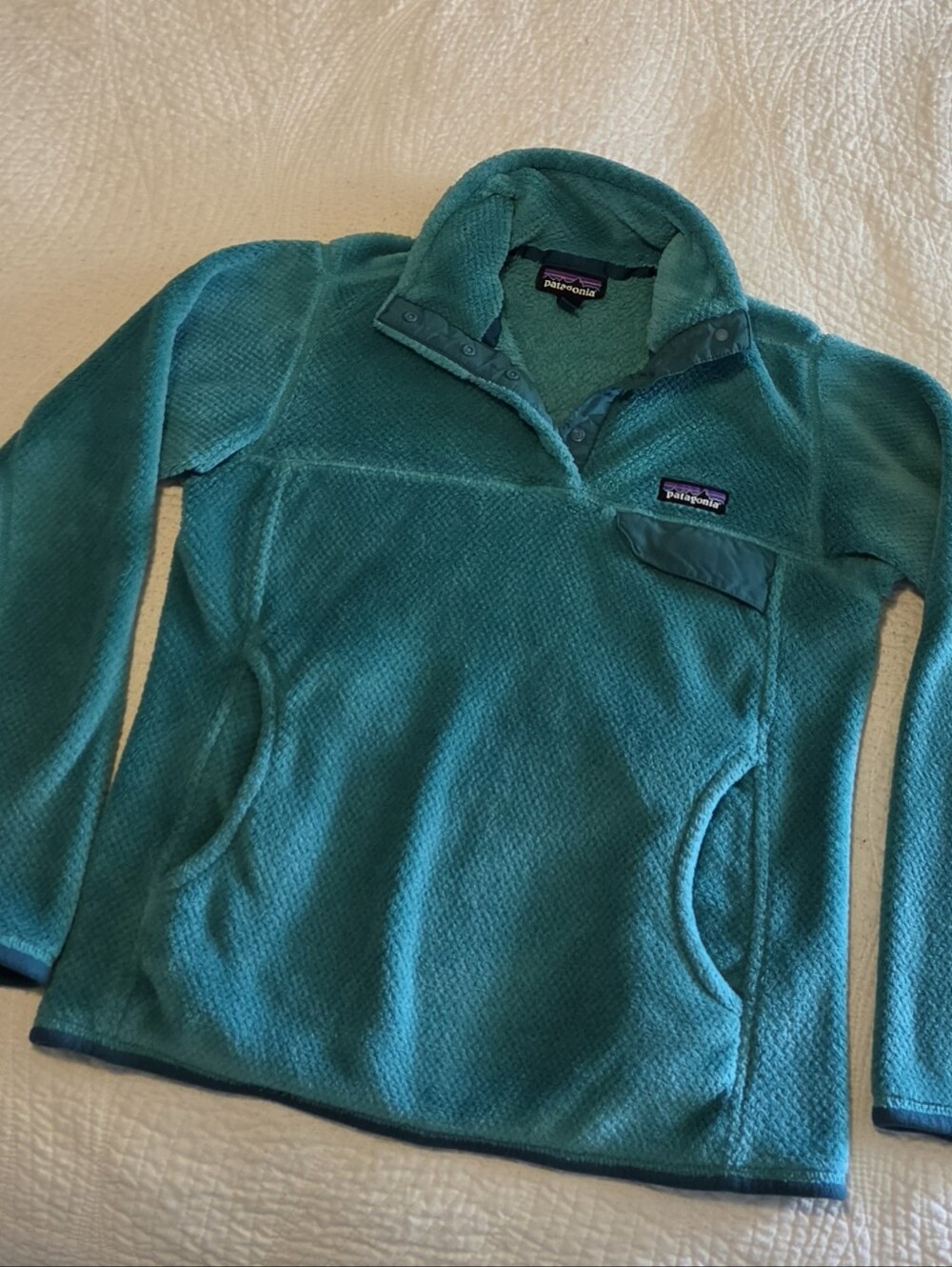 Patagonia Teal Snap-T Pullover, Size Small